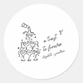 Sticker Rond Un toast pour un mariage éternel (Devant)
