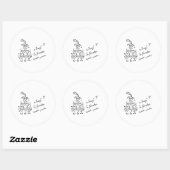 Sticker Rond Un toast pour un mariage éternel (Feuille)