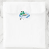 Sticker Rond un traîneau que nous allons faire (Sac)