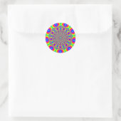 Sticker Rond Un traitement optique fractal (Sac)