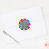 Sticker Rond Un traitement optique fractal (Enveloppe)