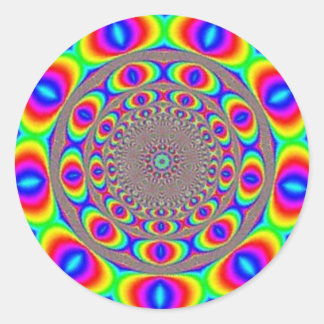 Sticker Rond Un traitement optique fractal