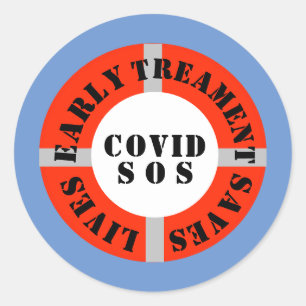 Sticker Rond Un traitement précoce sauve des vies