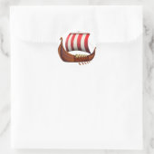 Sticker Rond Un vaisseau de viking (Sac)