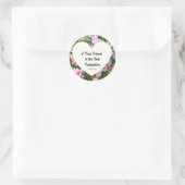 Sticker Rond Un véritable ami est la meilleure possession. (Sac)