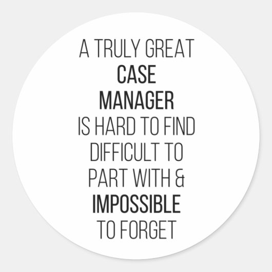 Sticker Rond Un Véritable Gestionnaire De Coques Est Difficile (Devant)