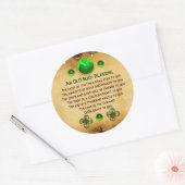 Sticker Rond Un vieux parchemin de Noël irlandais (Enveloppe)