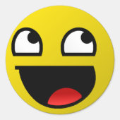 Sticker Rond Un Visage Magnifique ! (Devant)