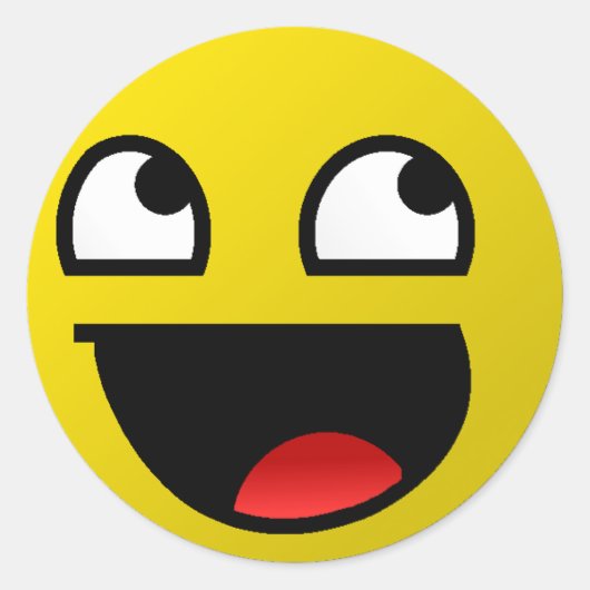 Sticker Rond Un Visage Magnifique ! (Devant)