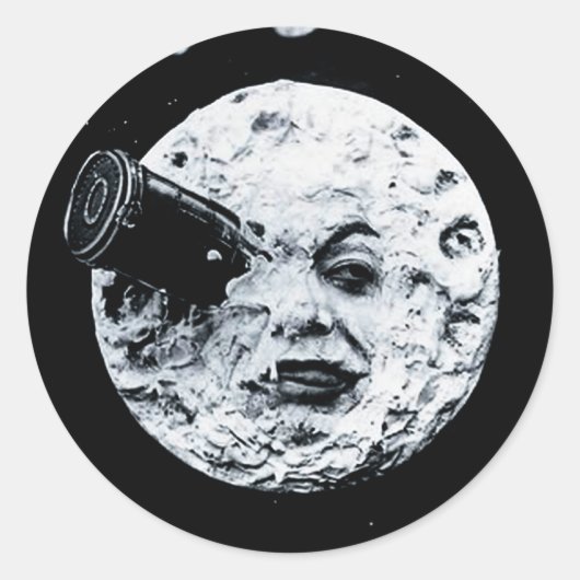 Sticker Rond Un voyage sur la Lune (Devant)