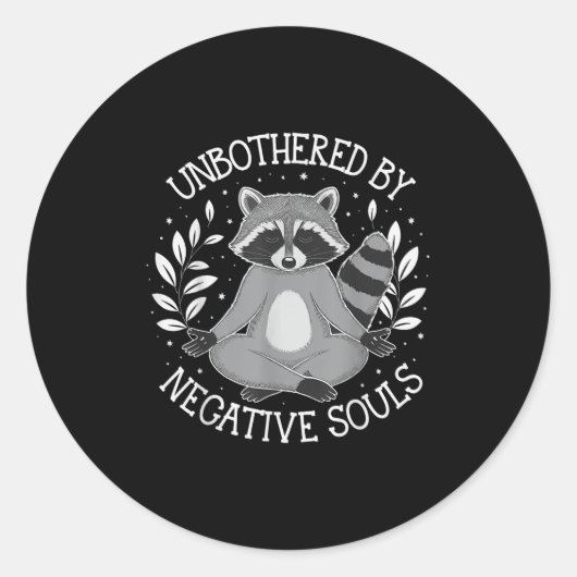 Sticker Rond Unbothered By Negative Souls (Devant)