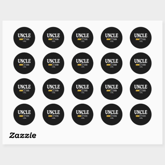 Sticker Rond Uncle 2026 Loading Uncle Est. 2026, New Uncle 2026 (Feuille)