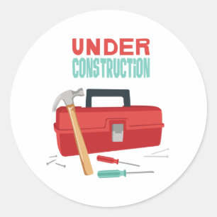 Sticker Rond Under Construction