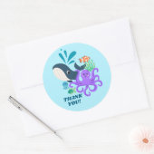 Sticker Rond Underwater Friends Party Child Birthday (Enveloppe)