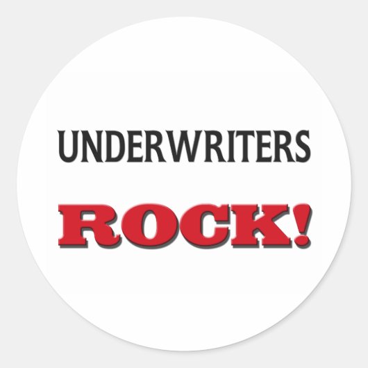 Sticker Rond Underwriters Rock (Devant)