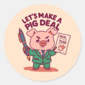 Sticker Rond Une affaire de cochon (Devant)