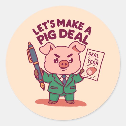 Sticker Rond Une affaire de cochon (Devant)