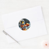 Sticker Rond Une astronaute (Enveloppe)