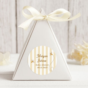 Sticker Rond Une Baby Shower Petite Abeille