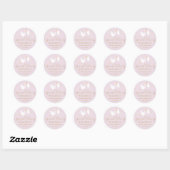 Sticker Rond Une Baby Shower / Sprinkle de cigogne de livraison (Feuille)