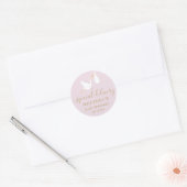 Sticker Rond Une Baby Shower / Sprinkle de cigogne de livraison (Enveloppe)
