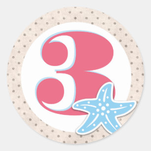 Sticker Rond Une baleine d'amoureux de l'Anniversaire