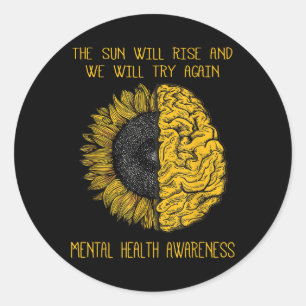 Sticker Rond Une Belle Et Inspirante Sensibilisation À La Santé