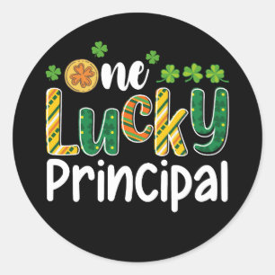 Sticker Rond Une Chanceuse école principale St Patrick's Day