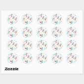 Sticker Rond Une chose deux douces choses Motif (Feuille)