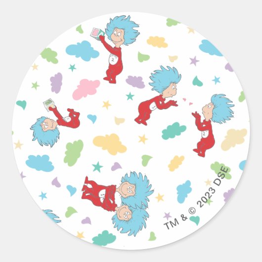 Sticker Rond Une chose deux douces choses Motif (Devant)