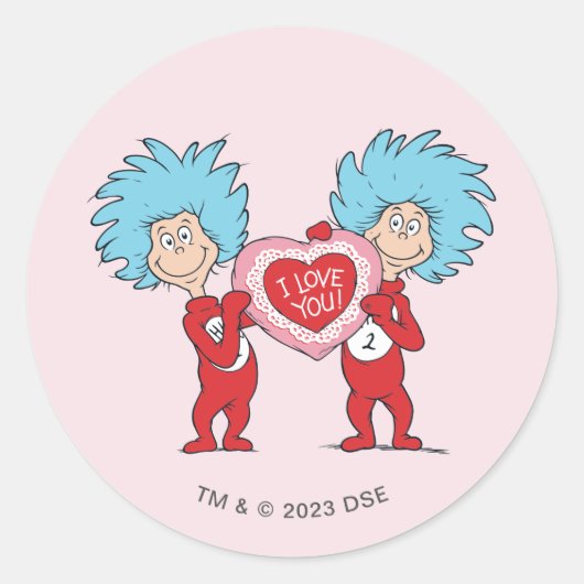 Sticker Rond Une Chose Deux Je T'Aime (Devant)