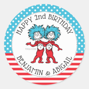 Sticker Rond Une chose deux   Jumeaux