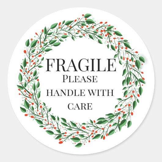 Sticker Rond Une couronne fragile, s'il vous plaît, faites atte (Devant)