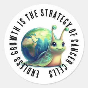 Sticker Rond Une croissance infinie est la stratégie des cellul