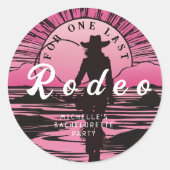 Sticker Rond Une dernière Rodeo célibataire (Devant)