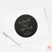 Sticker Rond Une Douce Fin À Un Nouveau Début De Mariage Faveur (Enveloppe)