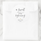 Sticker Rond Une Douce Fin À Un Nouveau Début De Mariage Faveur (Sac)
