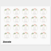 Sticker Rond Une douce fin à un nouveau début Mariage classique (Feuille)