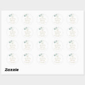 Sticker Rond Une douce fin à un nouveau début Mariage or (Feuille)