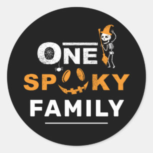 Sticker Rond Une Éffrayante Soeur Halloween Famille Corresponda