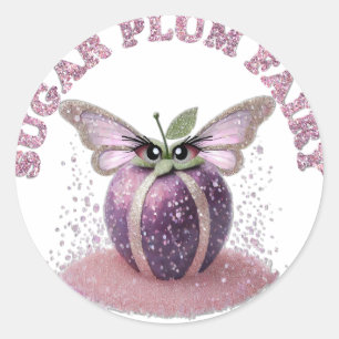 Sticker Rond Une Fée de la Prune à Sucre
