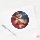 Sticker Rond Une Femme Merveilleuse Blocage Avec Des Bracelets (Enveloppe)