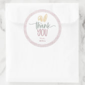 Sticker Rond Une fête d'anniversaire de lapin (Sac)