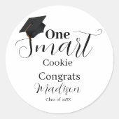 Sticker Rond Une fête de graduation de cookie intelligent (Devant)