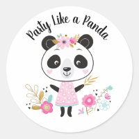 Une fête rose comme une fille de Panda