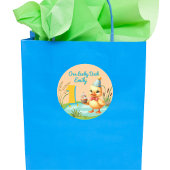 Sticker Rond Une fille de canard chanceuse 1ère fête d'annivers