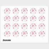 Sticker Rond Une fille pastèque mignonne pour son 1er anniversa (Feuille)