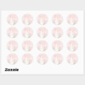 Sticker Rond Une fille rose d'oie sotte 1er anniversaire (Feuille)