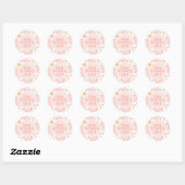 Sticker Rond Une fille Super Pink Daisy Checker (Feuille)