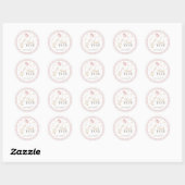 Sticker Rond Une Fille Une Oie Ridicule 1er Anniversaire Gingha (Feuille)